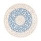 Perserteppich - Nain rund  - 202 x 197 cm - hellblau