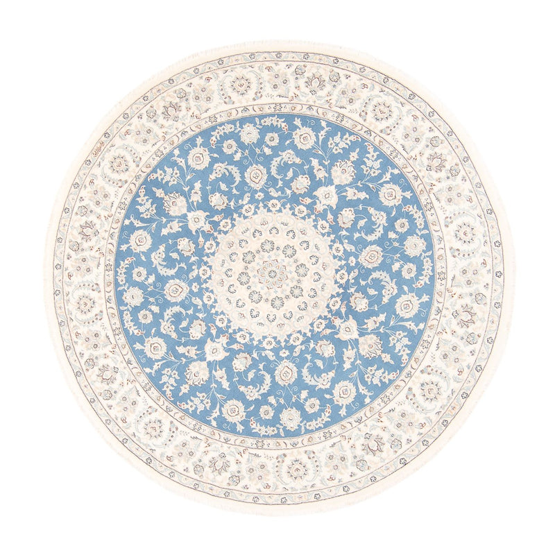 Perserteppich - Nain rund  - 202 x 197 cm - hellblau