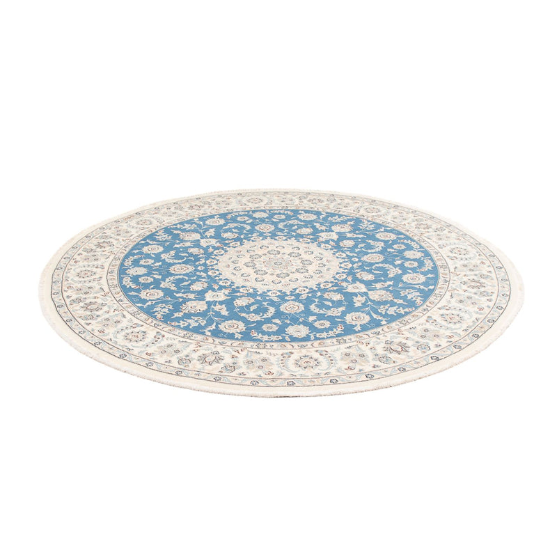Perserteppich - Nain rund  - 202 x 197 cm - hellblau