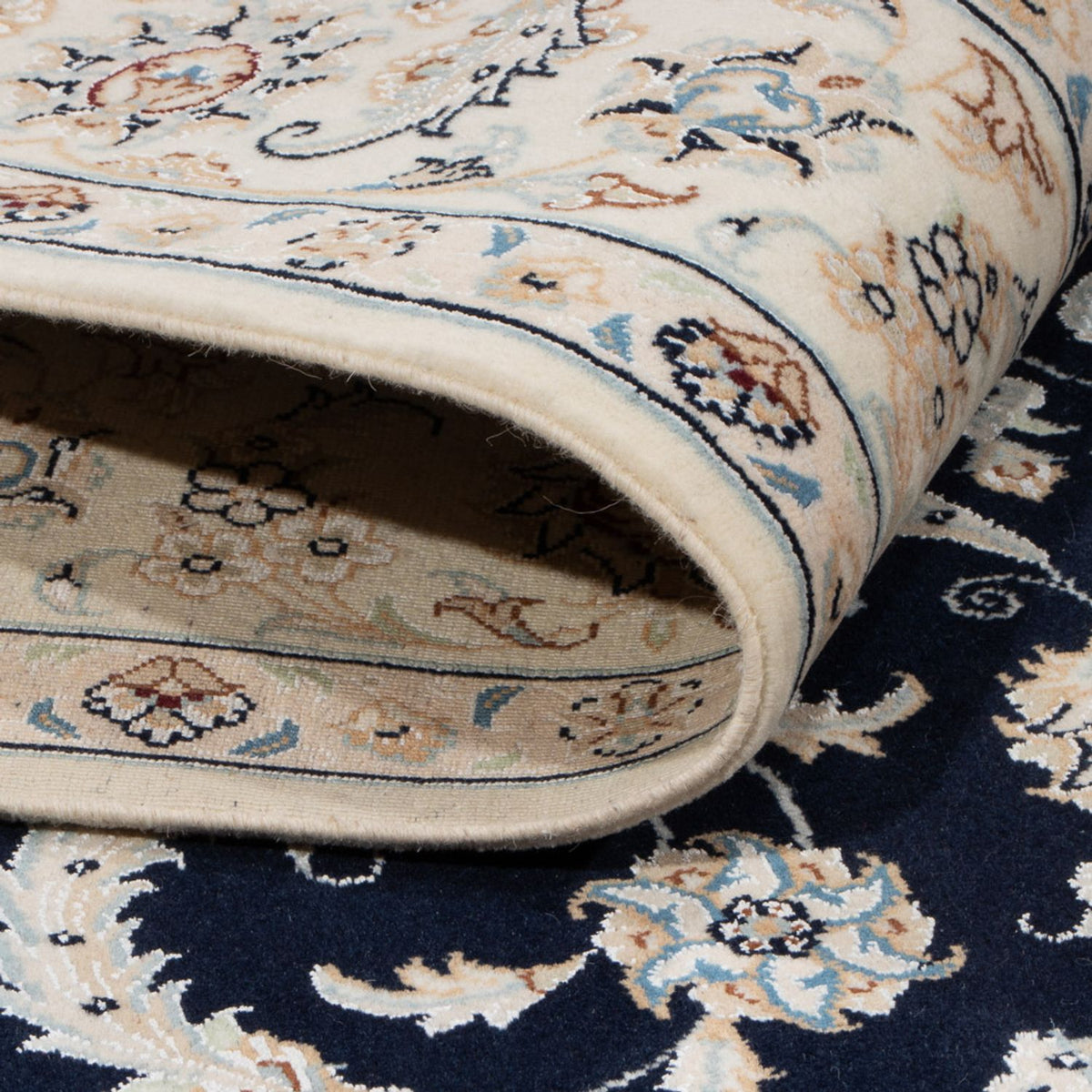 Perserteppich - Nain - 238 x 171 cm - dunkelblau