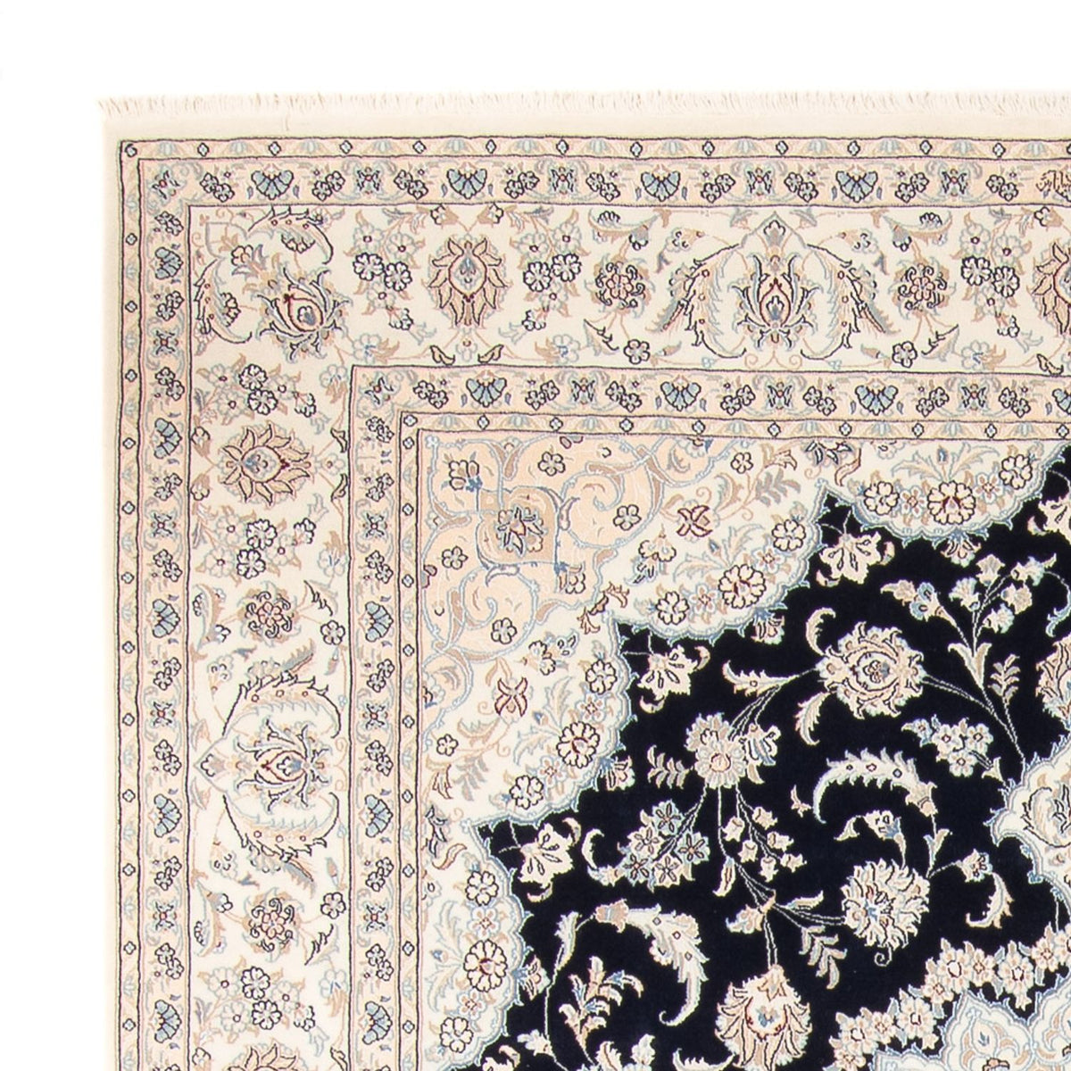 Perserteppich - Nain - 266 x 223 cm - dunkelblau