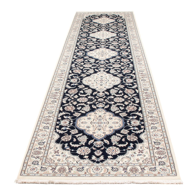 Läufer Perser - Nain - Premium - 392 x 87 cm - dunkelblau