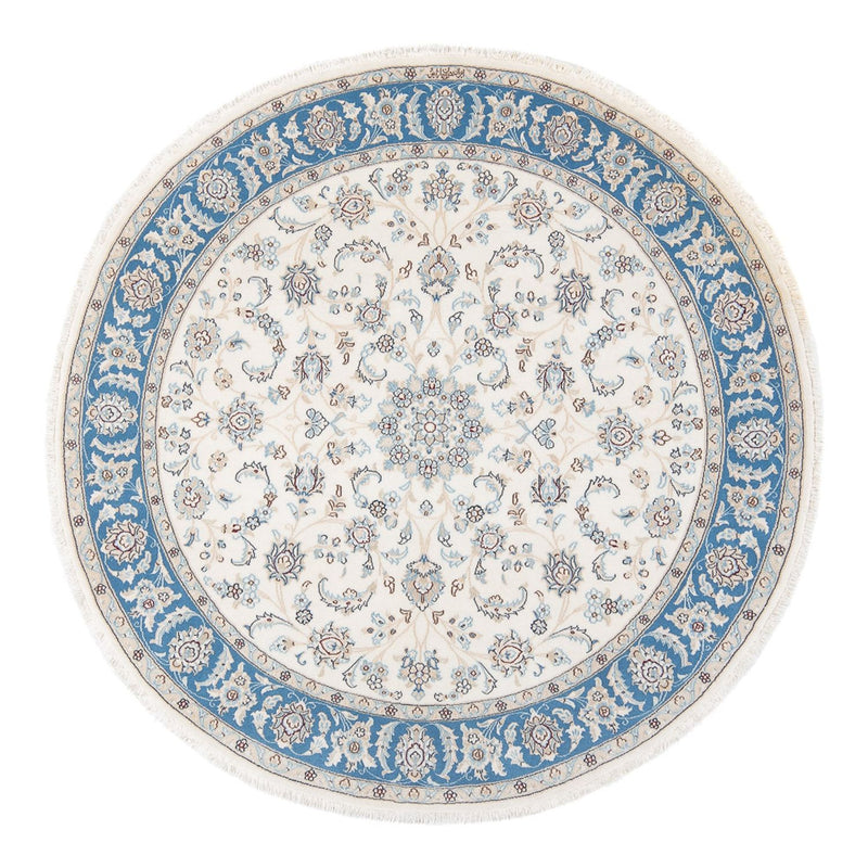 Perserteppich - Nain - Premium rund  - 149 x 149 cm - creme