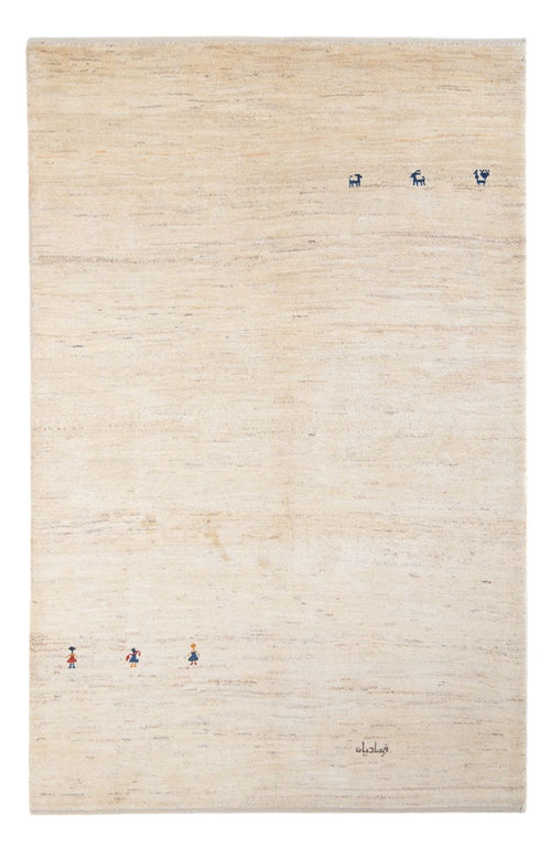 Gabbeh Teppich - Perser - 202 x 138 cm - silber