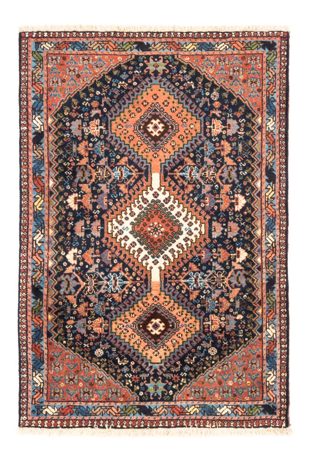 Perserteppich - Nomadic - 120 x 81 cm - dunkelblau