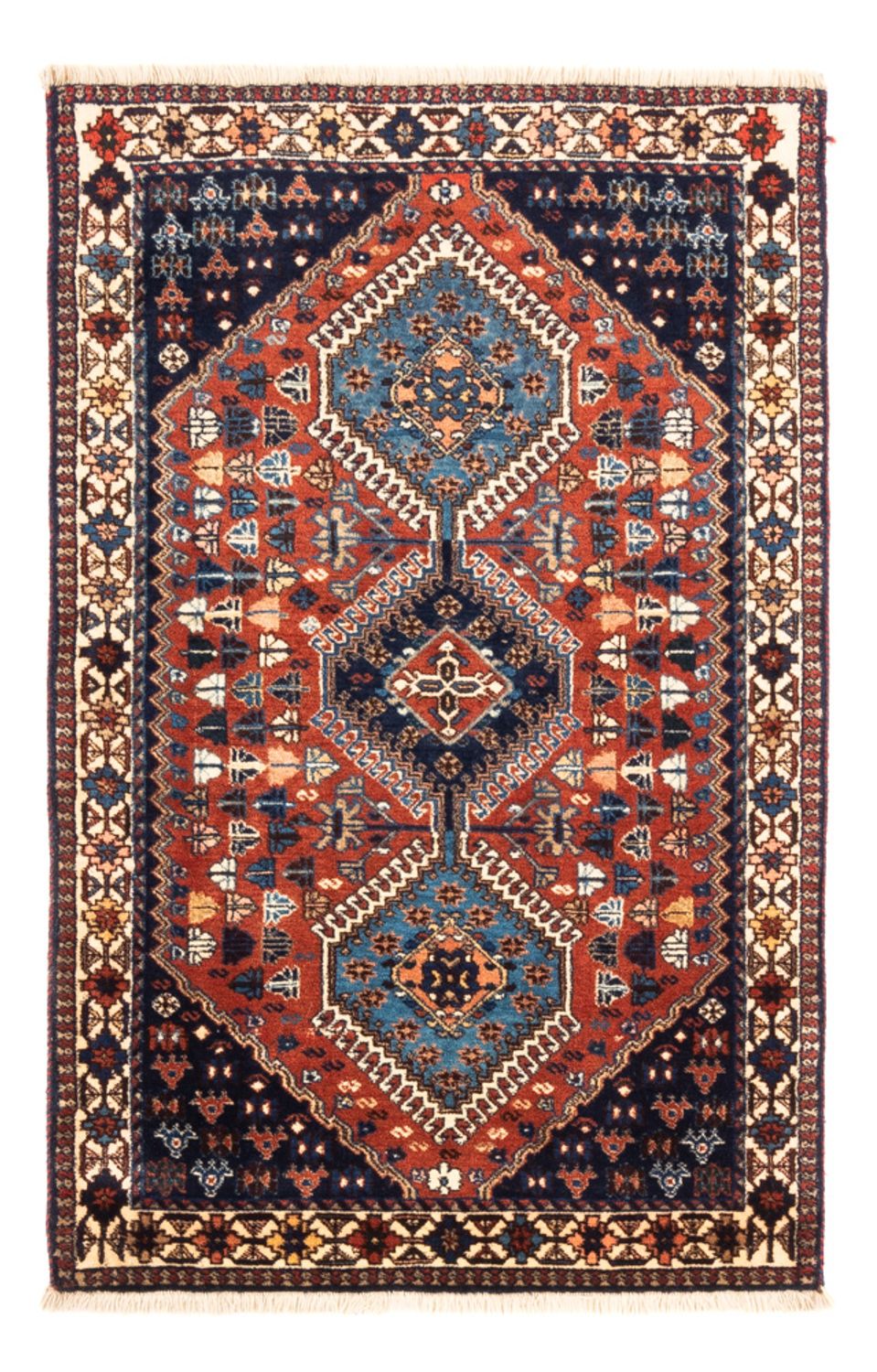 Perserteppich - Nomadic - 130 x 83 cm - rot