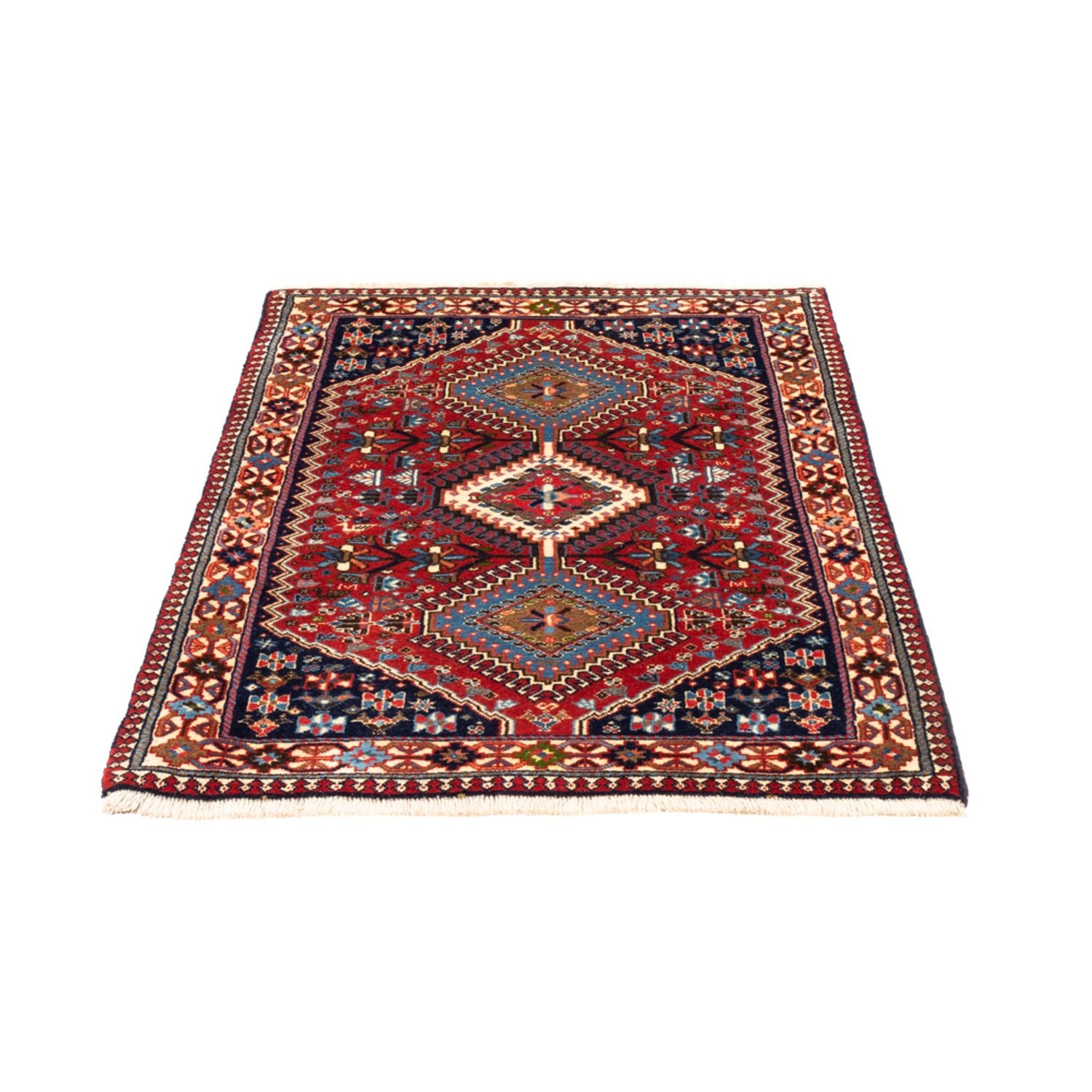 Perserteppich - Nomadic - 123 x 81 cm - rot
