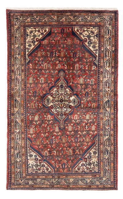 Hamadan Teppich 132x221cm - Perserteppich - rot