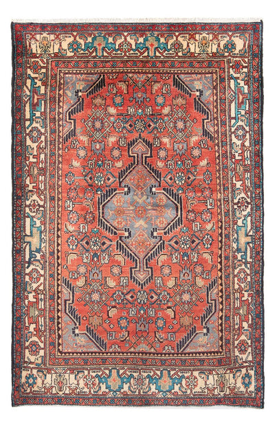 Hamadan Teppich 147x225cm - Perserteppich - rot