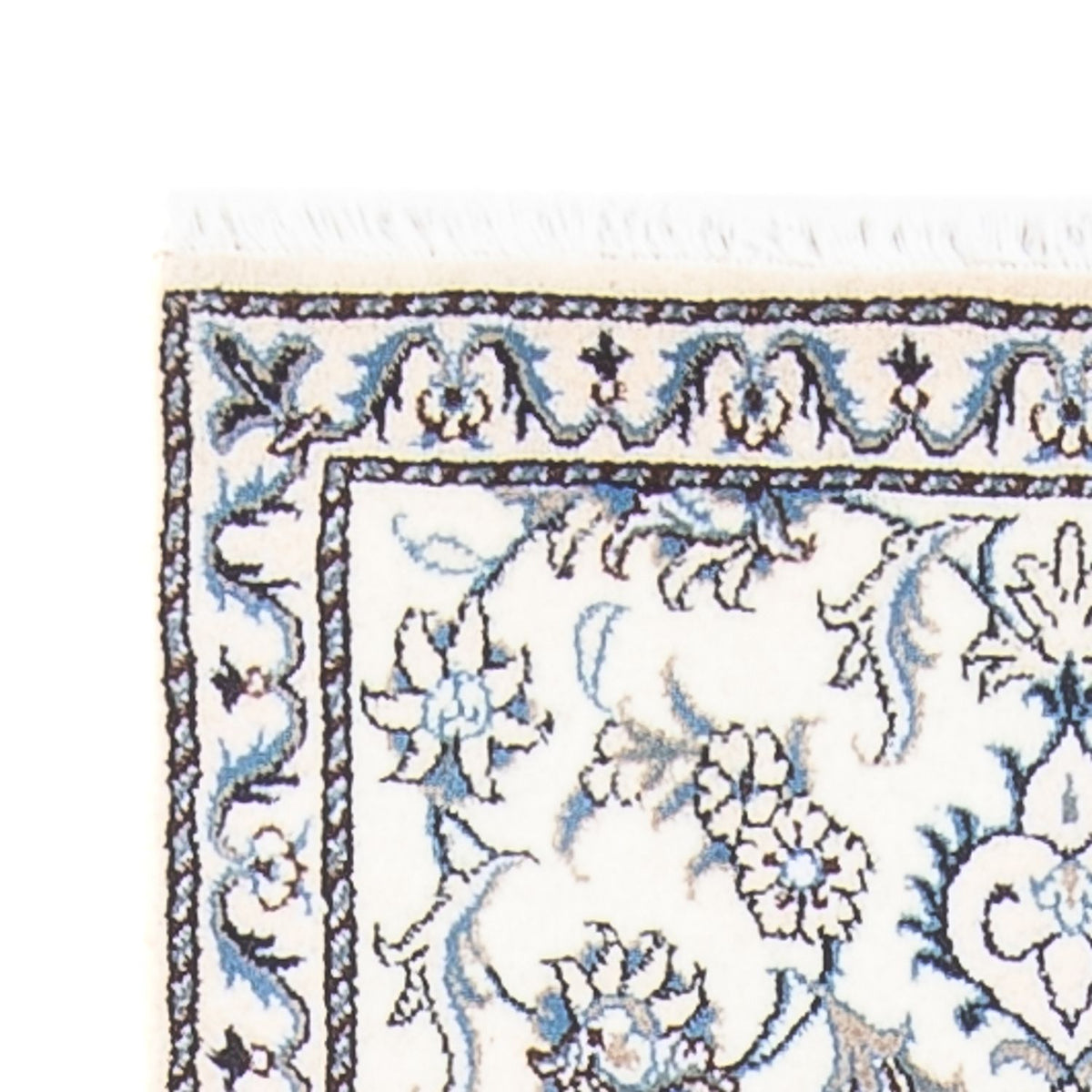 Läufer Perser - Nain - 200 x 77 cm - silber