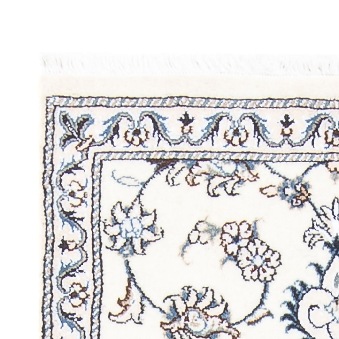 Läufer Perser - Nain - 197 x 76 cm - silber