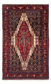 Senneh Teppich 123x188cm - Perserteppich - Rechteckig / Dunkelblau / 123 x 188 cm Rechteckig