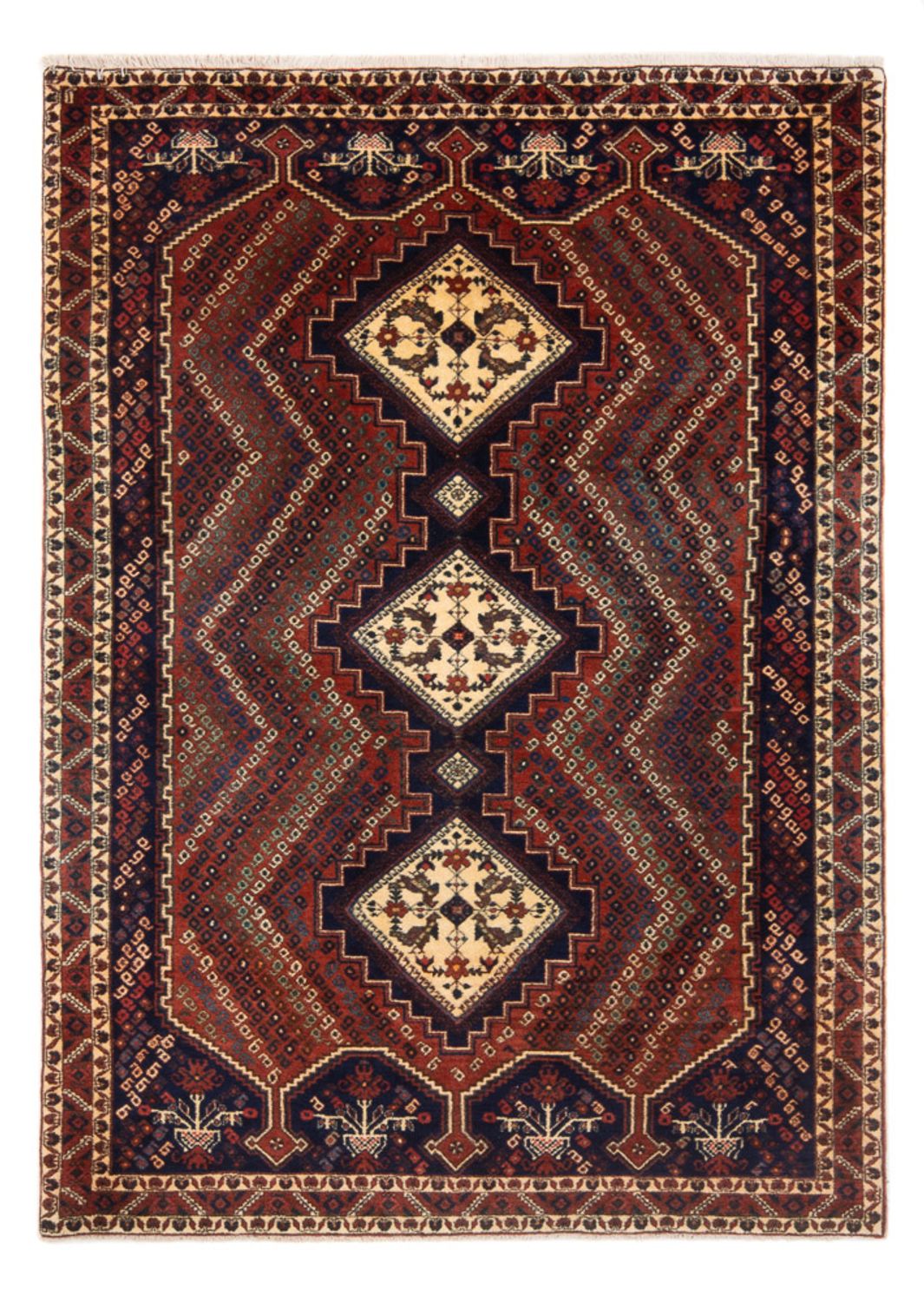 Perserteppich - Nomadic - 208 x 142 cm - rot