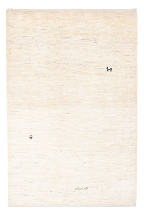 Gabbeh Teppich - Perser - 176 x 120 cm - weiß