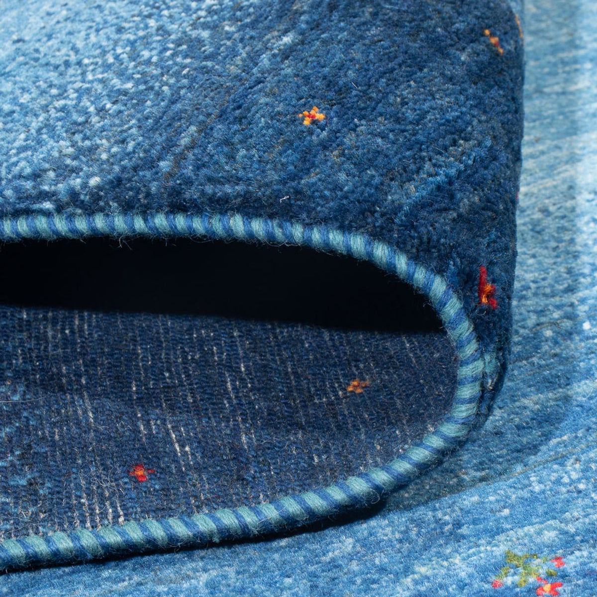 Gabbeh Teppich - Loribaft Perser - 252 x 173 cm - dunkelblau