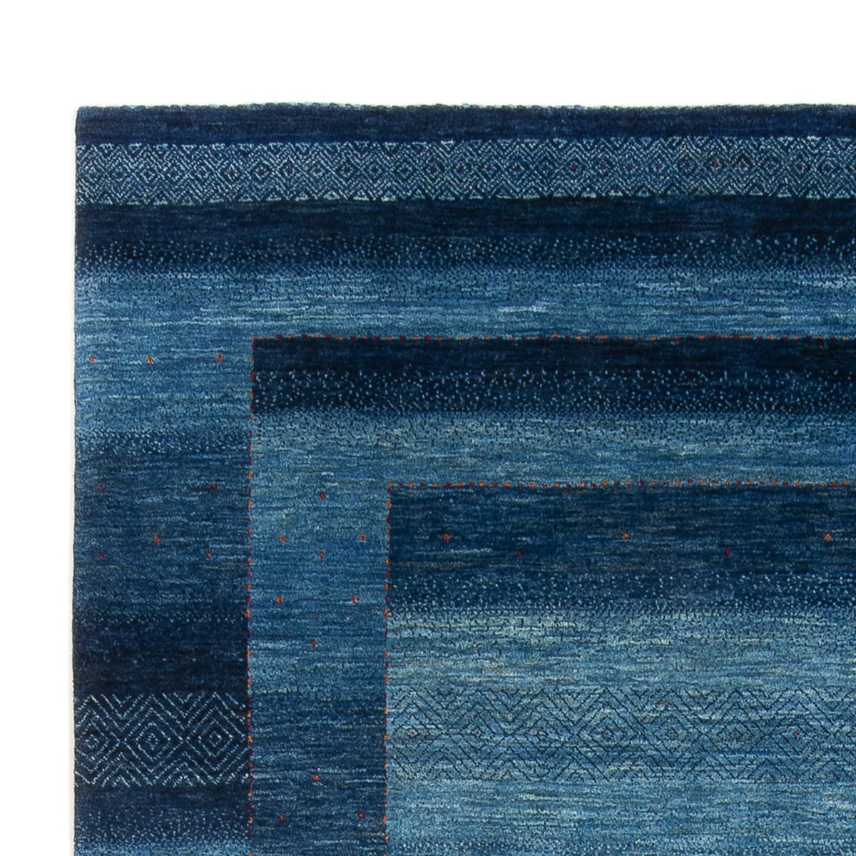 Gabbeh Teppich - Loribaft Perser - 287 x 196 cm - seeblau