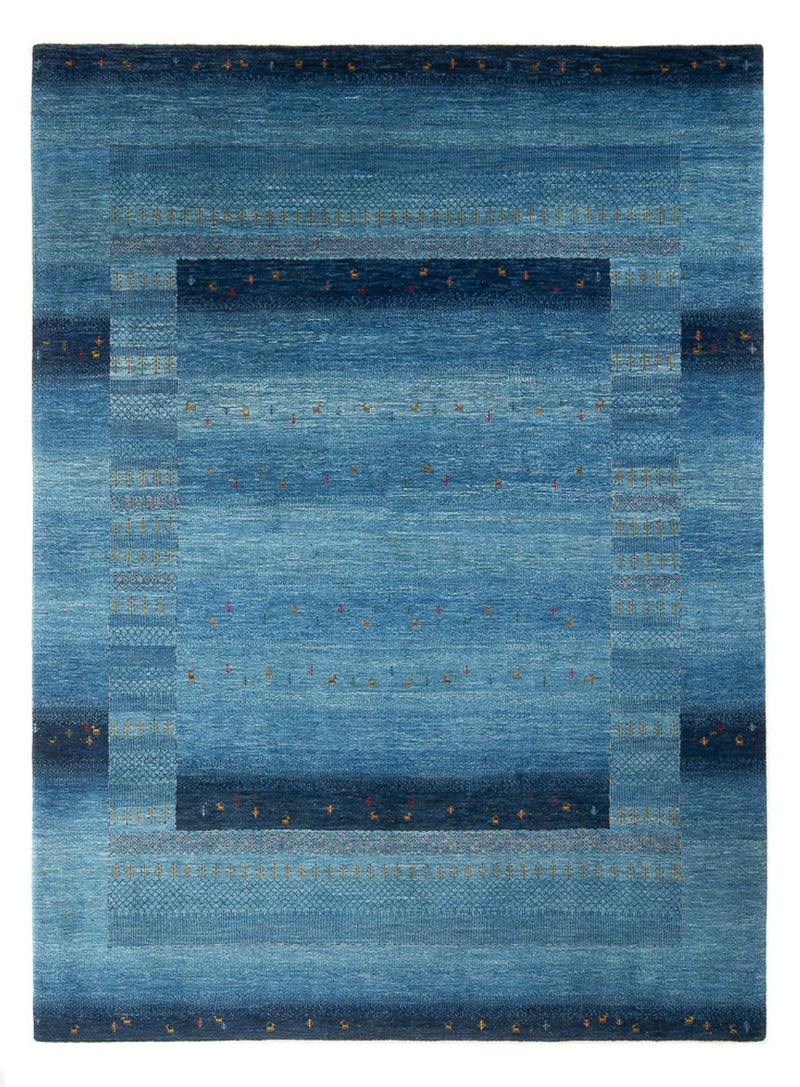 Gabbeh Teppich - Loribaft Perser - 300 x 214 cm - seeblau