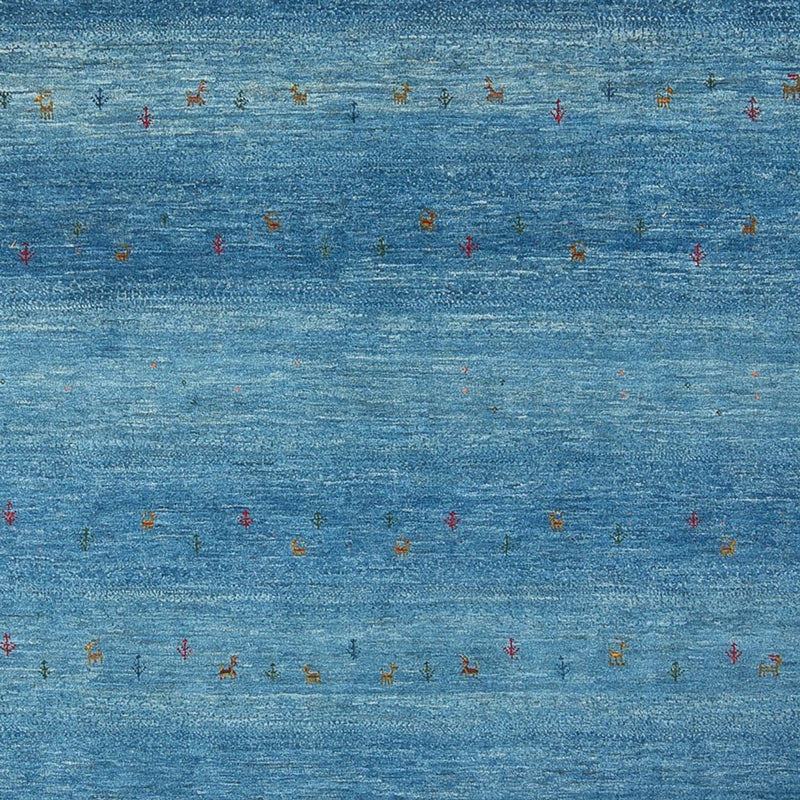 Gabbeh Teppich - Loribaft Perser - 300 x 214 cm - seeblau