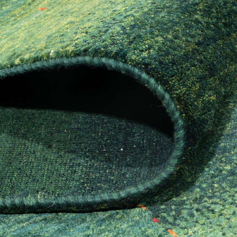 Gabbeh Teppich - Loribaft Perser - 322 x 213 cm - dunkelgrün