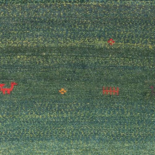 Läufer Gabbeh - Perser - 270 x 75 cm - dunkelgrün