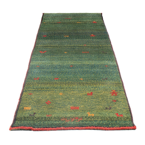 Läufer Gabbeh - Perser - 270 x 75 cm - dunkelgrün