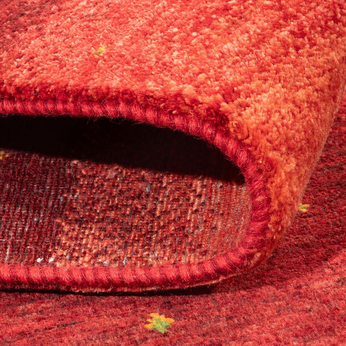 Gabbeh Teppich - Loribaft Perser - 208 x 157 cm - hellrot