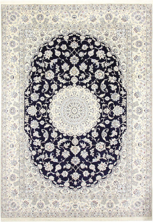 Perserteppich - Nain - Royal - 350 x 246 cm - dunkelblau
