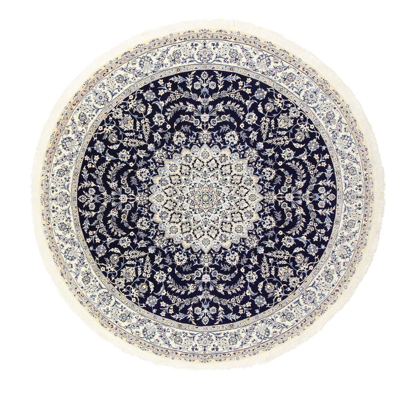Perserteppich - Nain - Royal rund  - 260 x 260 cm - dunkelblau
