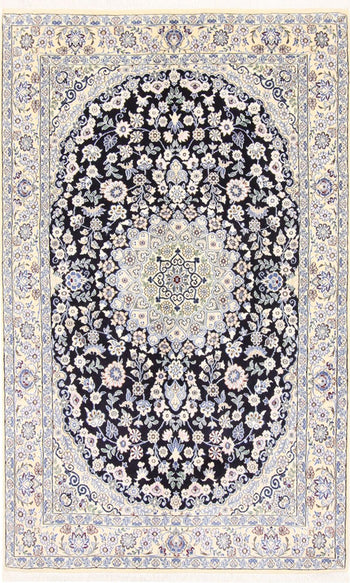Perserteppich - Nain - Royal - 202 x 132 cm - dunkelblau