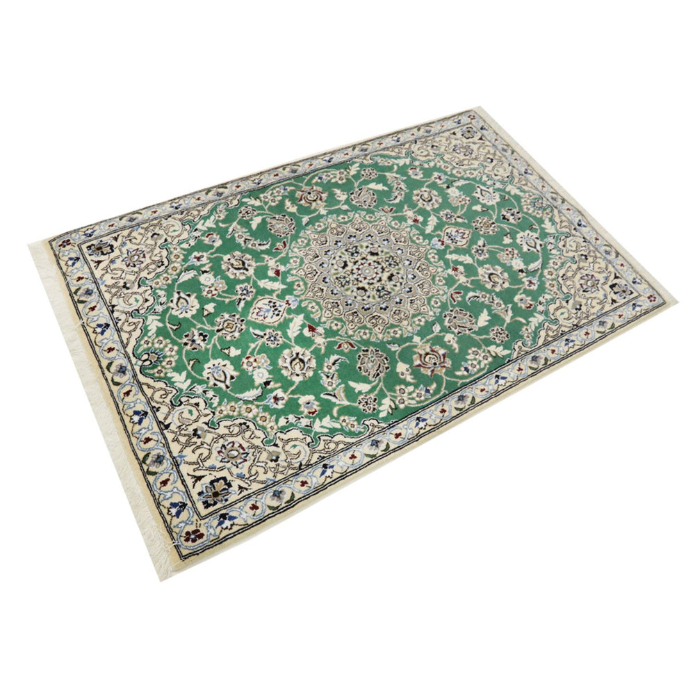 Perserteppich - Nain - Royal - 137 x 88 cm - grün