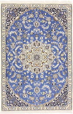 Perserteppich - Nain - Royal - 136 x 90 cm - blau