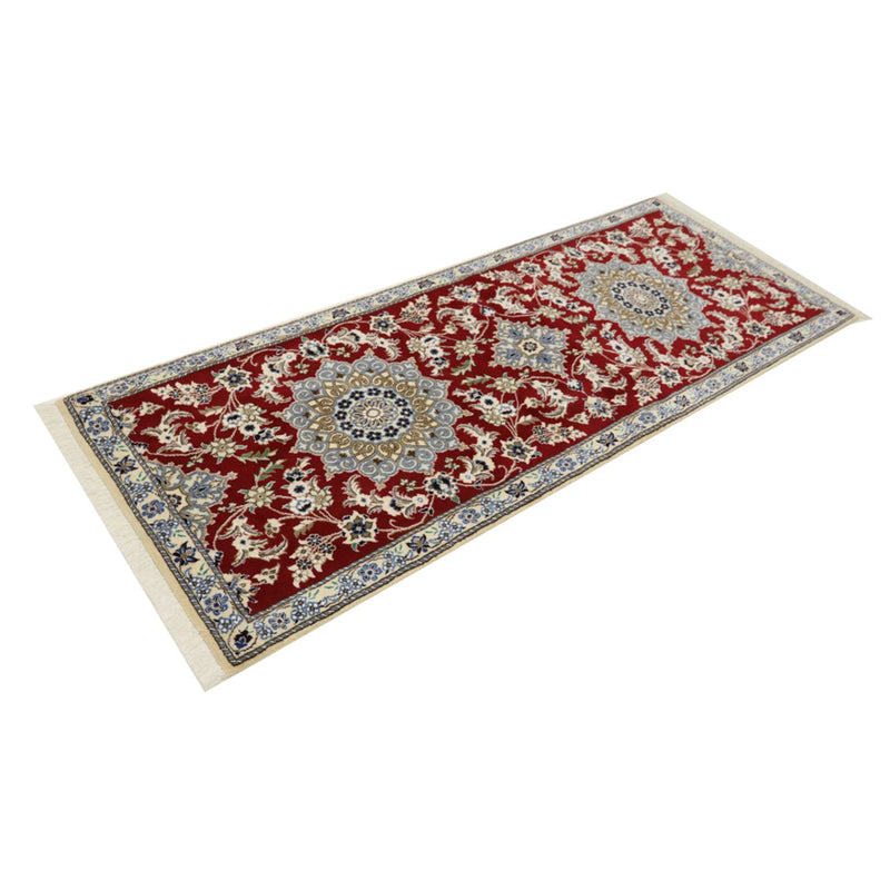 Läufer Perser - Nain - Royal - 203 x 81 cm - rot