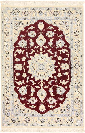 Perserteppich - Nain - Royal - 90 x 60 cm - rot