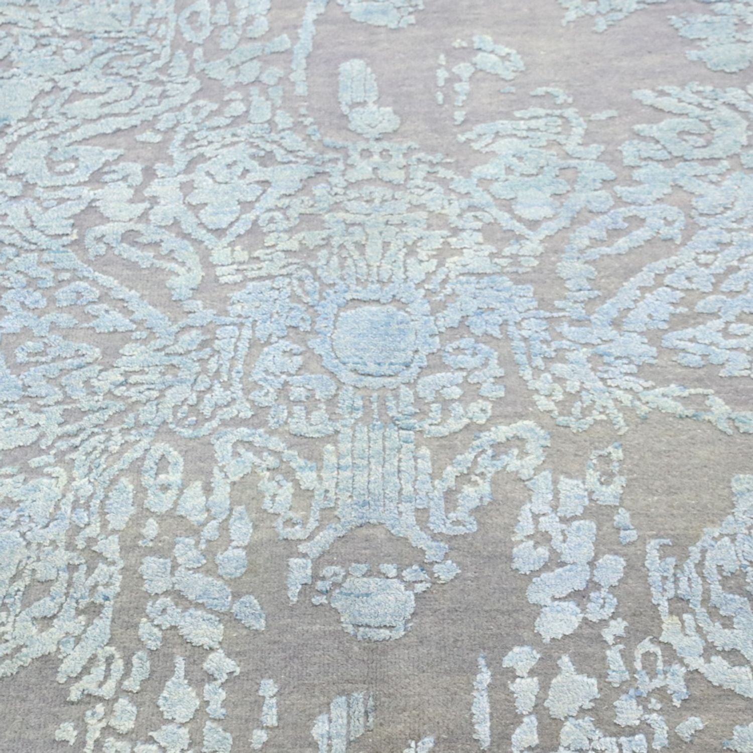 Designer Teppich rund  - 243 x 243 cm - hellblau