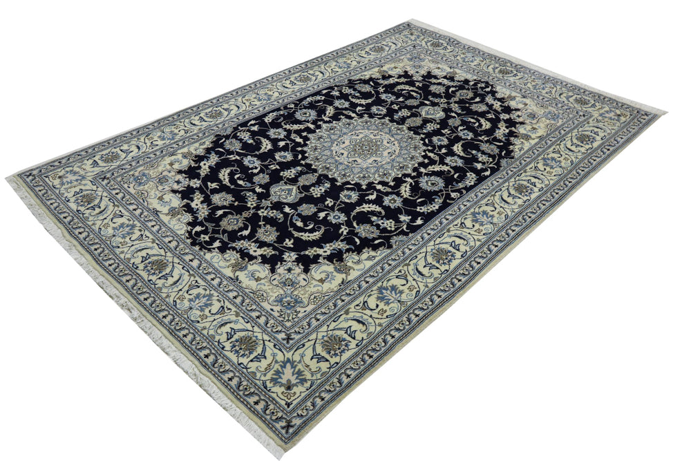 Perserteppich - Nain - Royal - 309 x 201 cm - dunkelblau