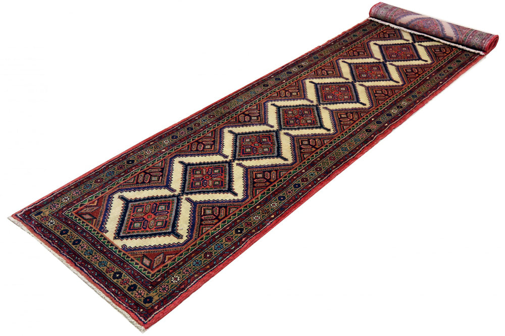 Läufer Perser - Nomadic - 350 x 87 cm - dunkelbeige