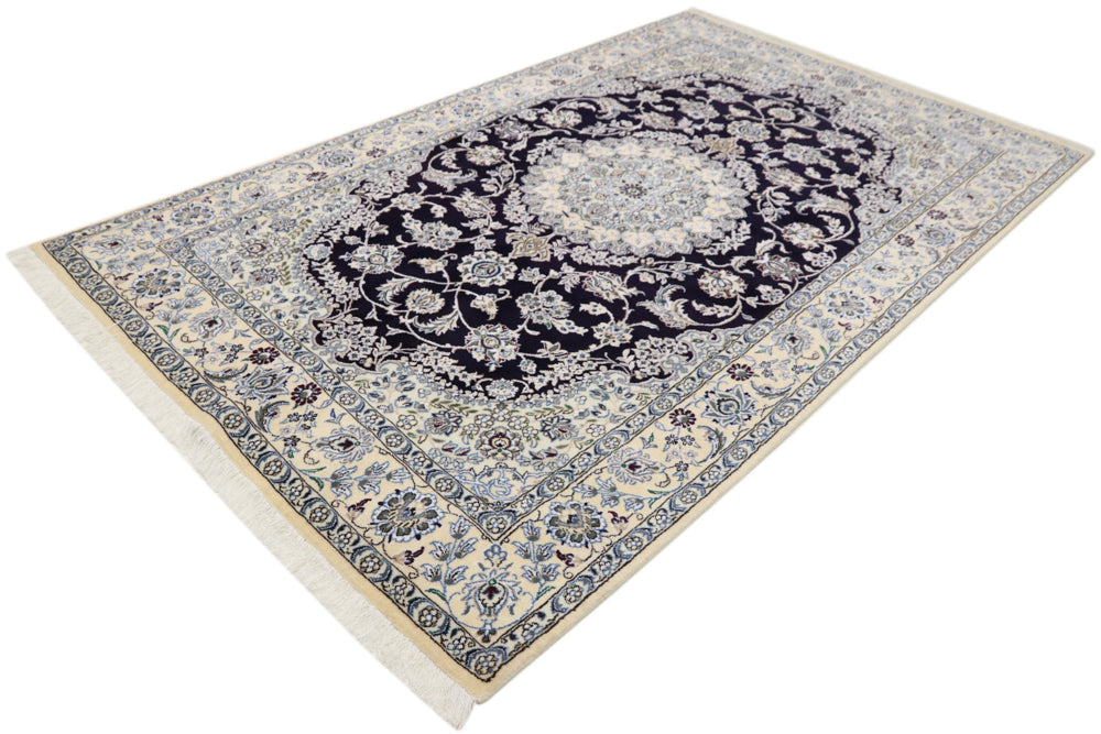 Perserteppich - Nain - 246 x 154 cm - dunkelblau