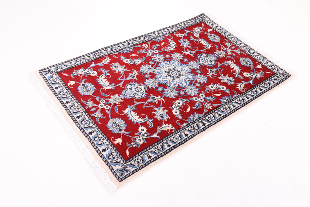 Perserteppich - Nain - 138 x 86 cm - rot