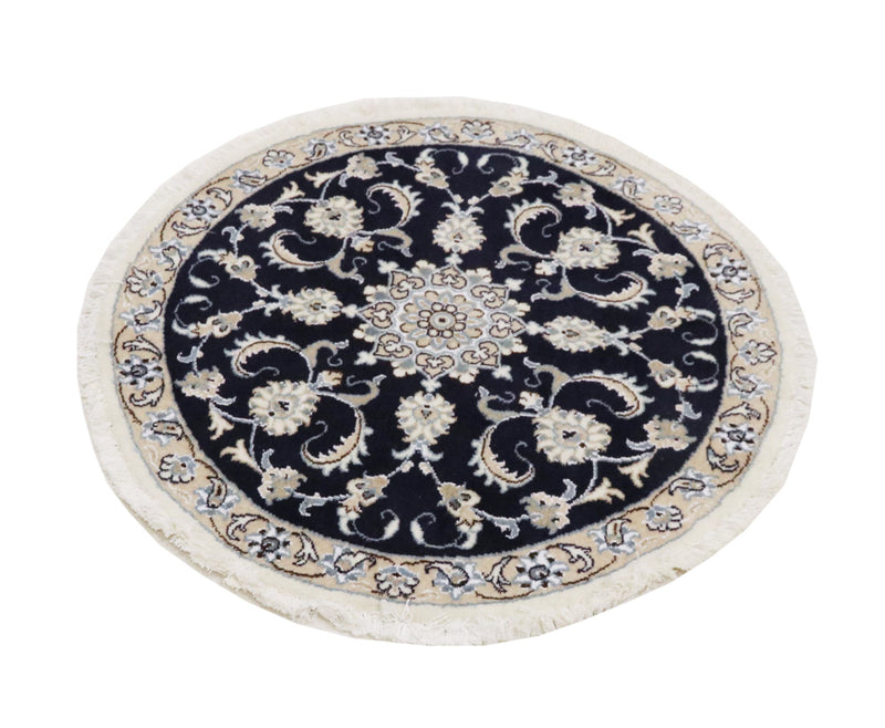 Läufer Perser - Nain - 100 x 100 cm - dunkelblau