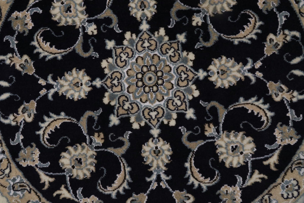 Läufer Perser - Nain - 100 x 100 cm - dunkelblau