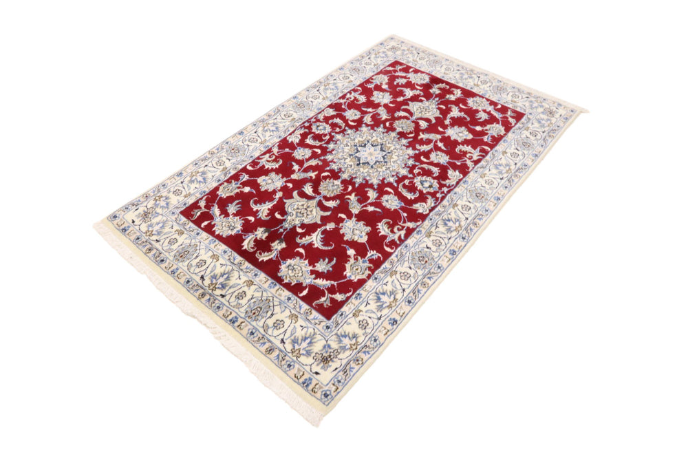 Perserteppich - Nain - 195 x 118 cm - rot