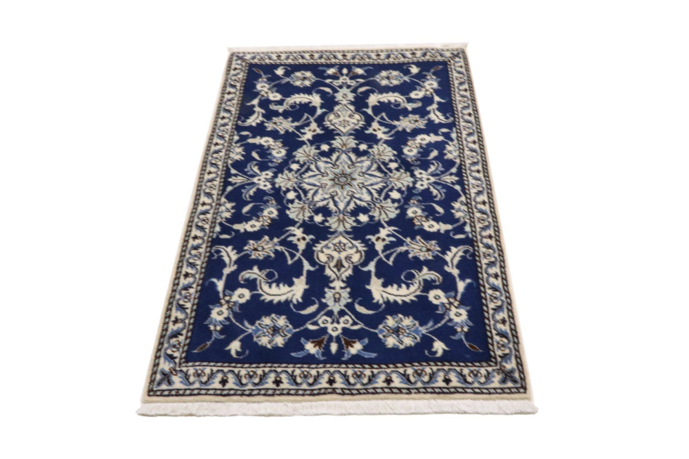 Perserteppich - Nain - 138 x 88 cm - blau