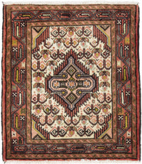 Perserteppich - Nomadic quadratisch  - 71 x 65 cm - hellbeige