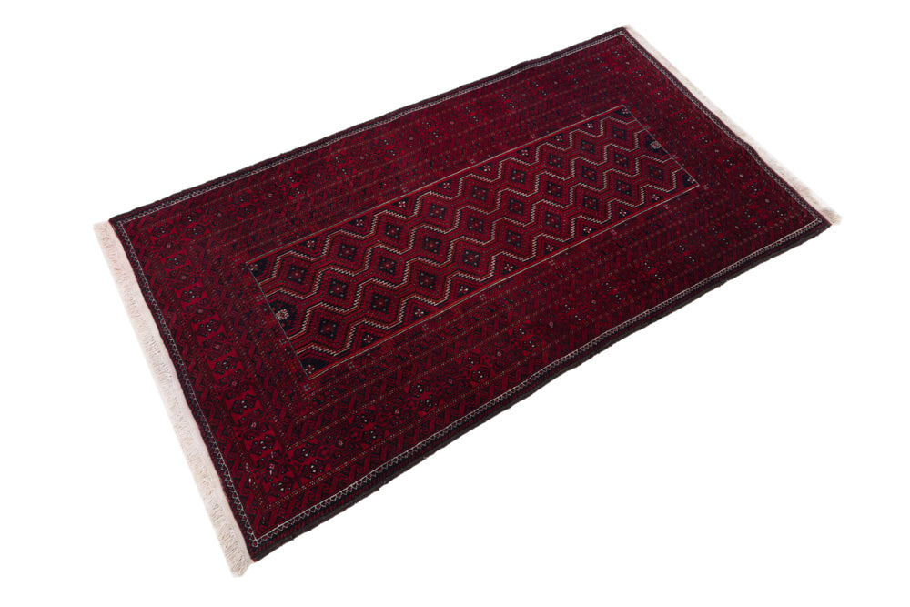 Belutsch Teppich - 165 x 100 cm - dunkelrot