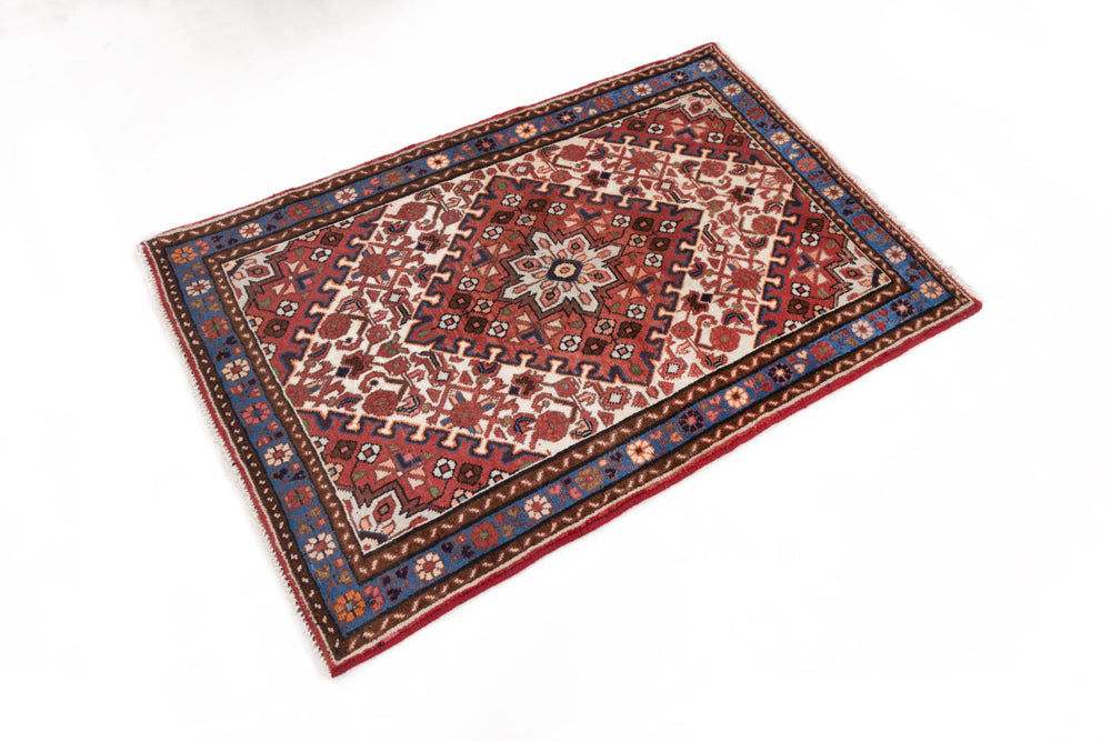 Perserteppich - Nomadic - 150 x 100 cm - dunkelrot