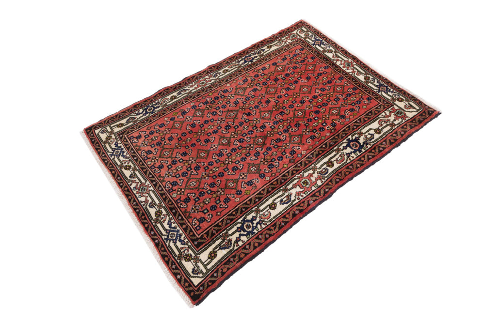 Perserteppich - Nomadic - 140 x 120 cm - dunkelrot