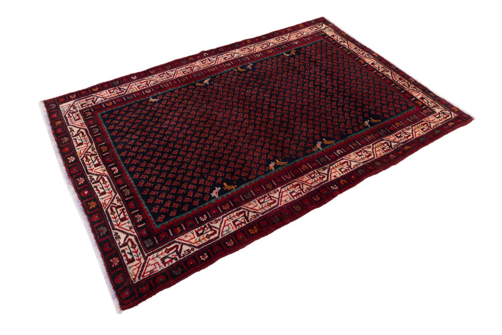 Perserteppich - Nomadic - 215 x 138 cm - dunkelrot
