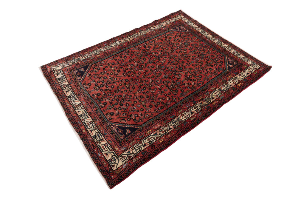 Perserteppich - Nomadic - 190 x 146 cm - dunkelrot