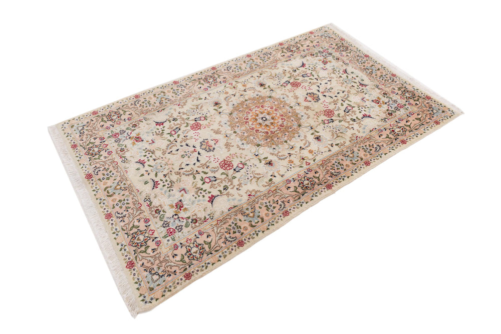 Perserteppich - Täbriz - Royal - 201 x 120 cm - creme