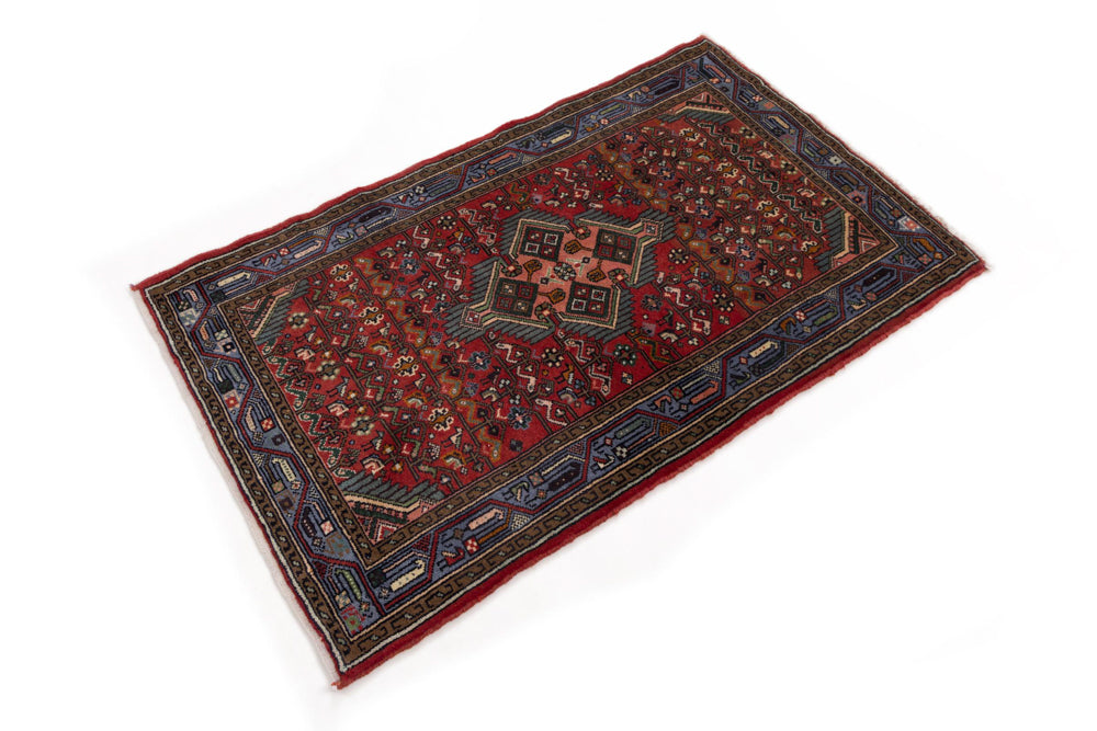 Perserteppich - Nomadic - 130 x 80 cm - dunkelrot